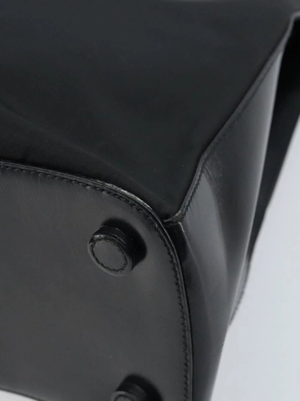 PRADA Shoulder Bag Nylon Black Silver - Picture 4 of 16